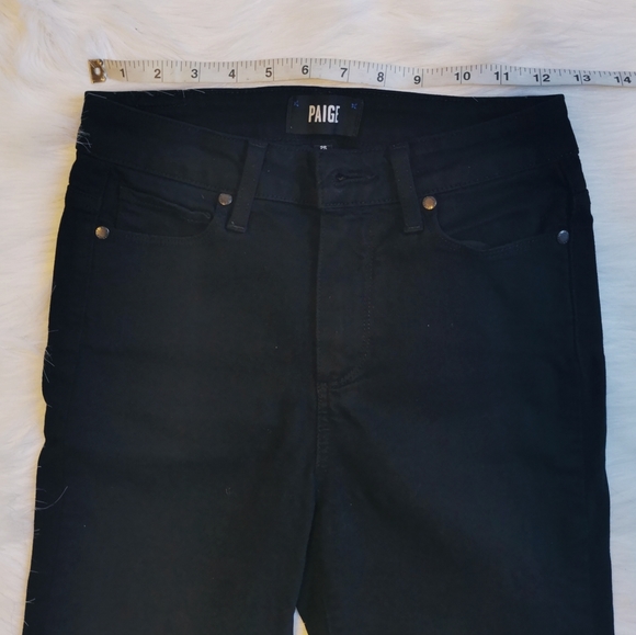 Black Paige Raw Hem Skinny Jeans - Picture 4 of 5